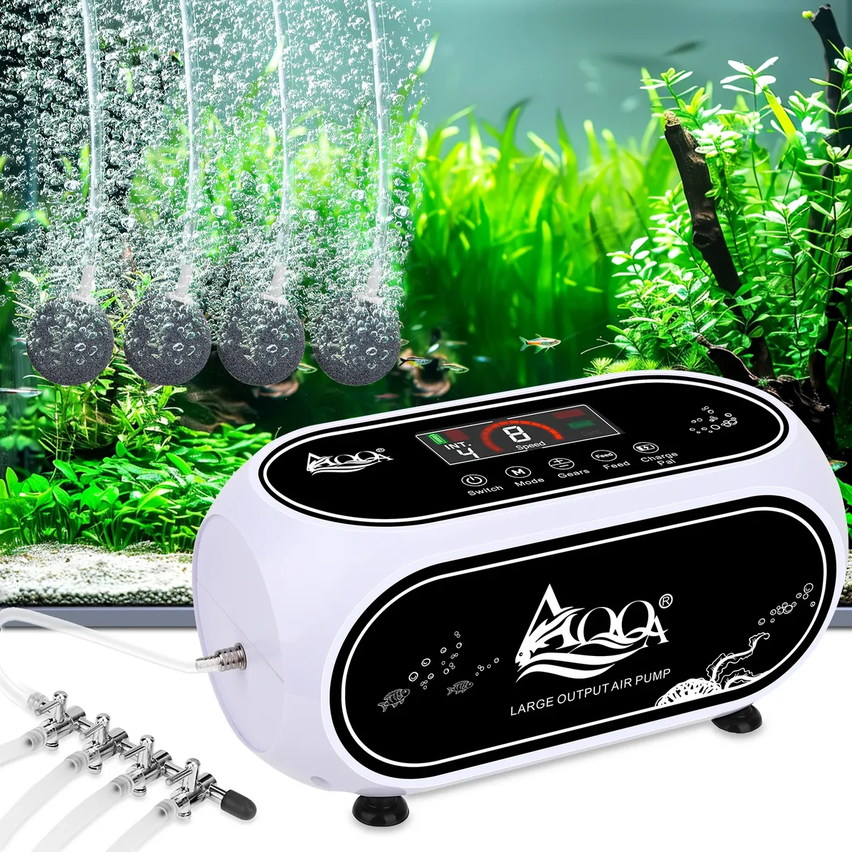 AQQA Rechargeable Aquarium Air Pump product photo