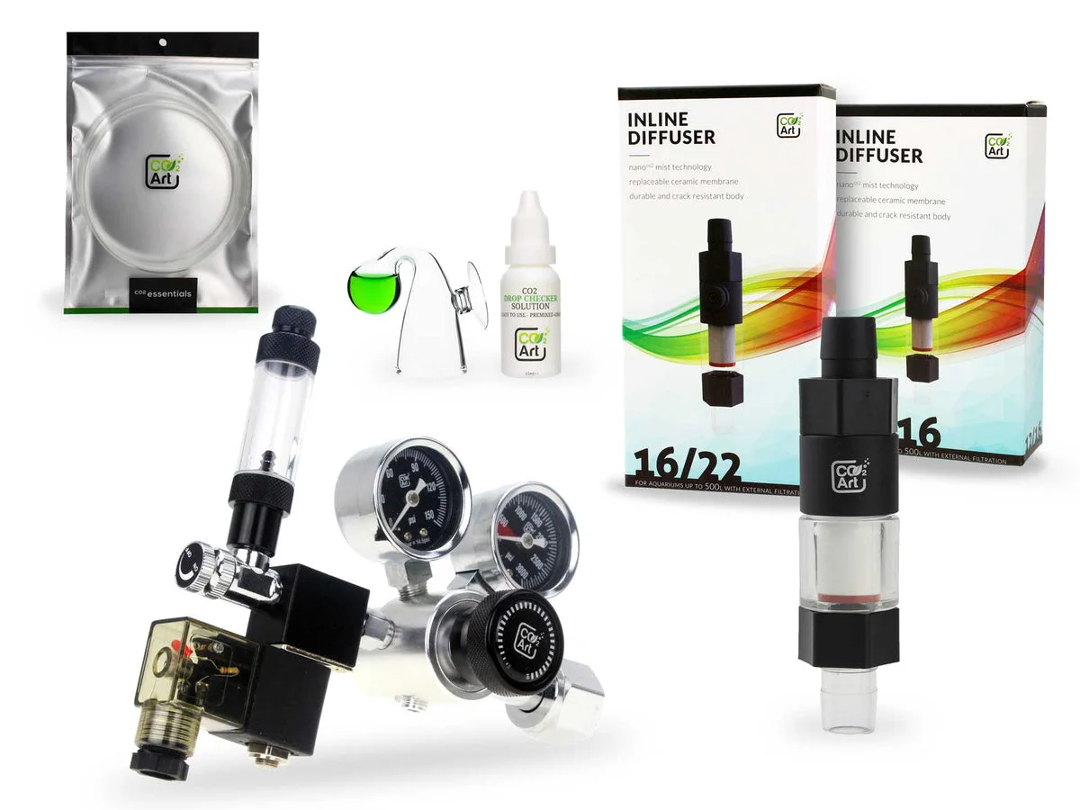 CO2Art Pro-SE regulator and inline diffuser system