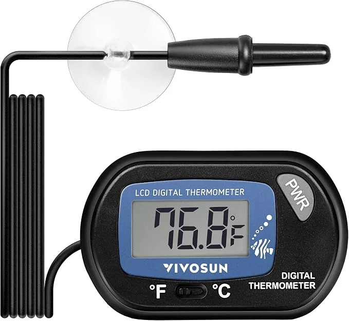 VIVOSUN Digital Aquarium Thermometer with LCD and probe